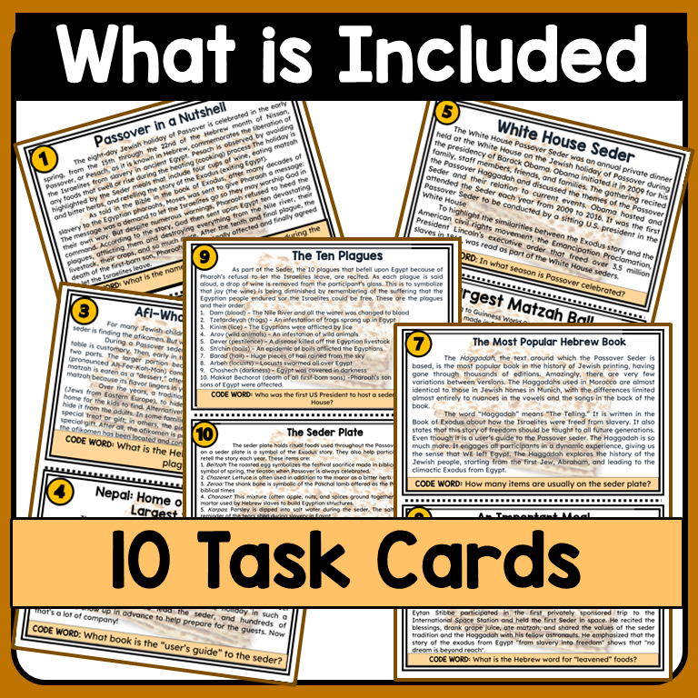 Passover Mystery Challenge - Informational Text - Reading Comprehension - 2